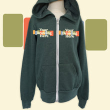 Load image into Gallery viewer, Zip Up Hoodie With Two Drawings (kids size)