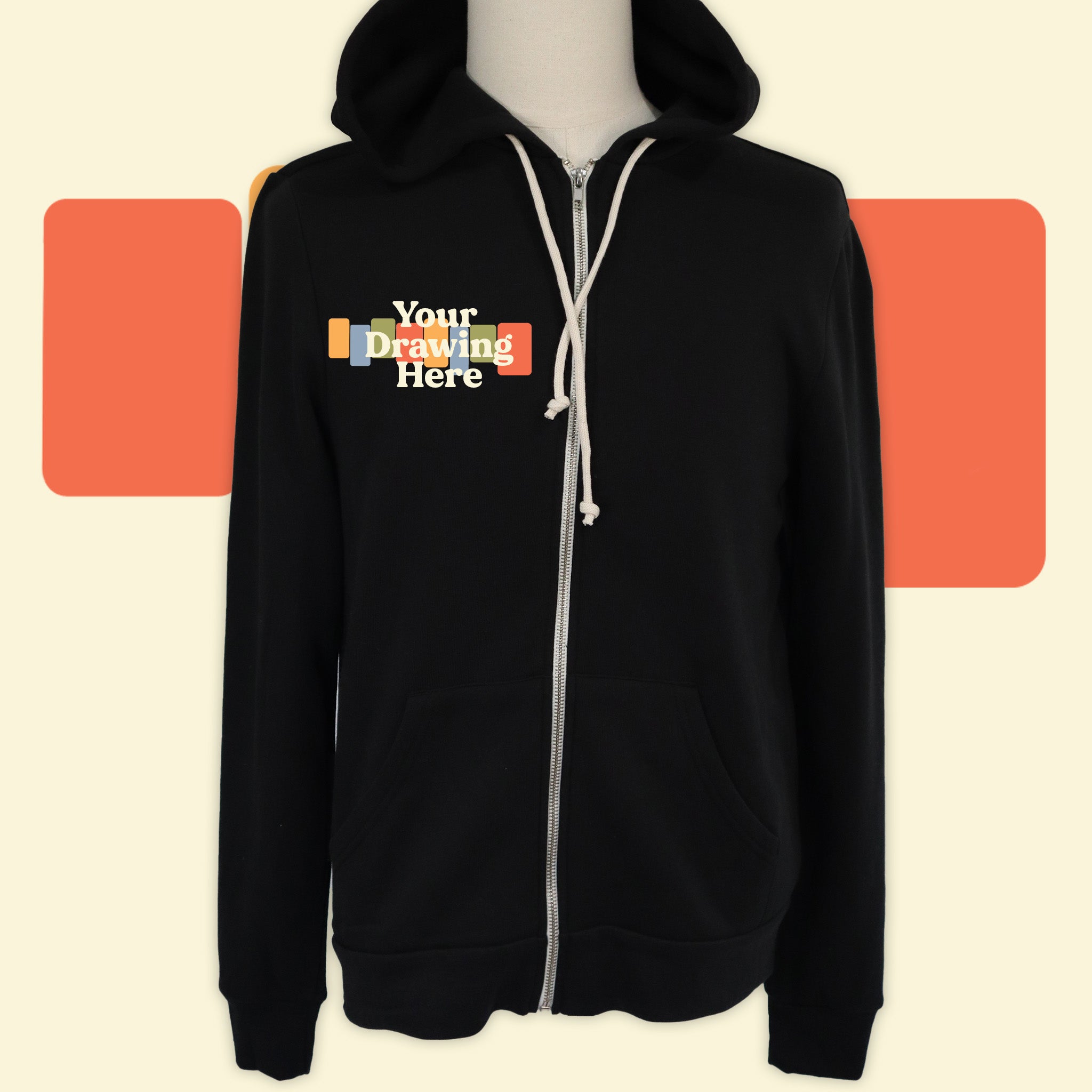 [GRAVER]★ELBOW DRAWING SMILE HOODED ZIP UP WelderUp_Artistic_Design_Zip-