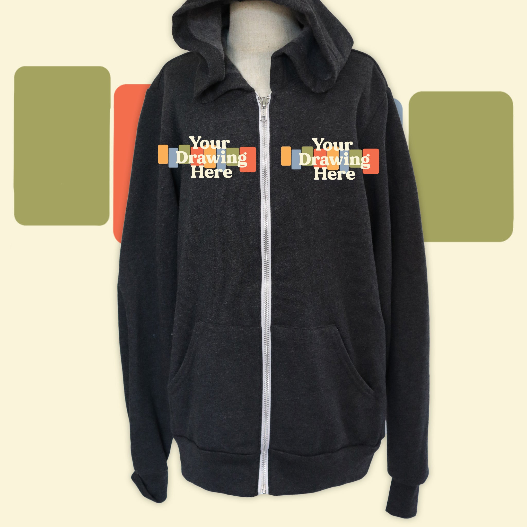 Custom Embroidered Youth Zip Up Hoodie (kids size) – Suns & Dots