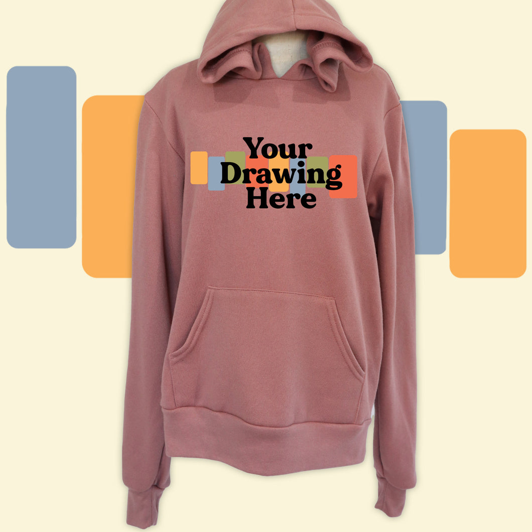 mauve youth hoodie with 